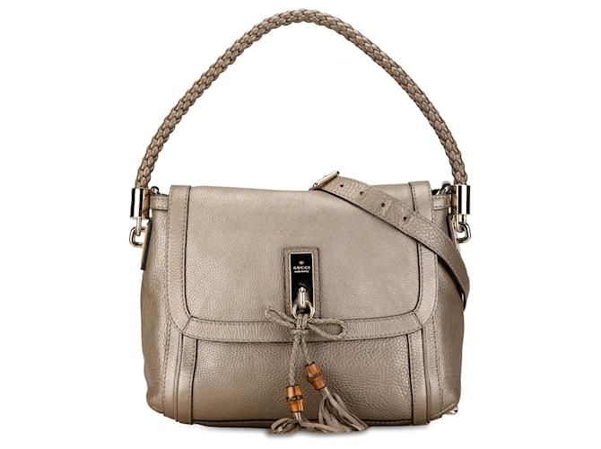 Bolso Bella de cuero dorado Gucci Becerro  ref.1426799