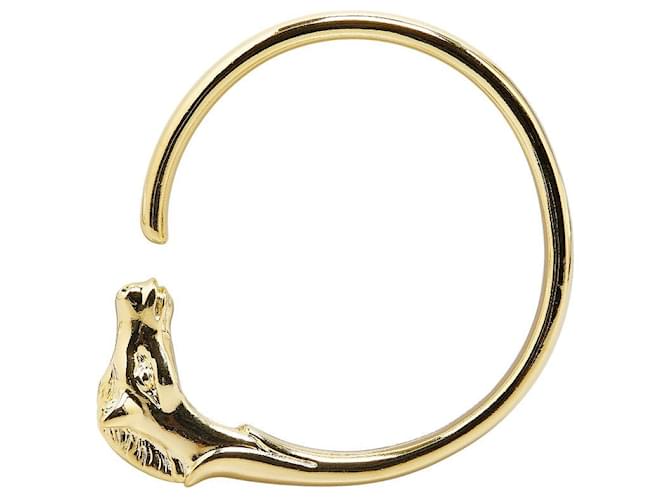 Hermès Hermes Cheval Horse Gold Plated Bangle in Great Condition Golden Metal  ref.1426838