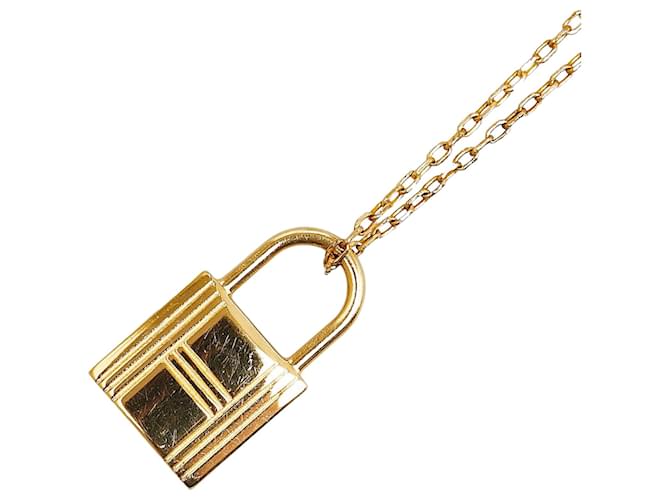 Hermès Hermes Gold Plated Cadena Necklace in Good Condition Golden Metal  ref.1426843