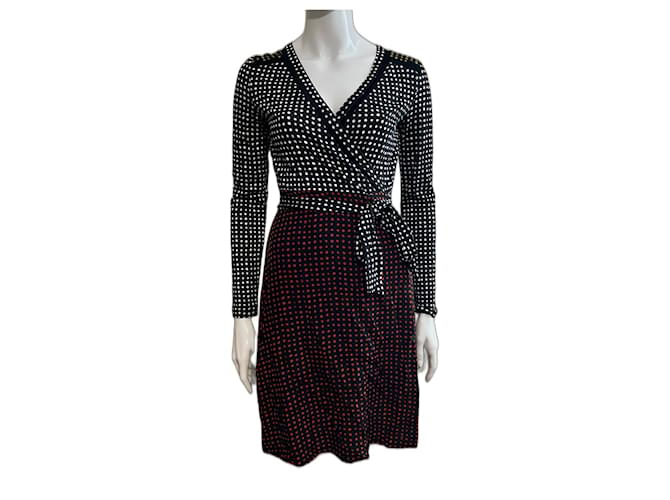 Diane Von Furstenberg DvF silk jersey Ferma wrap dress with polkadots, US  4, UK 8 Multiple colors ref.1426892 - Joli Closet