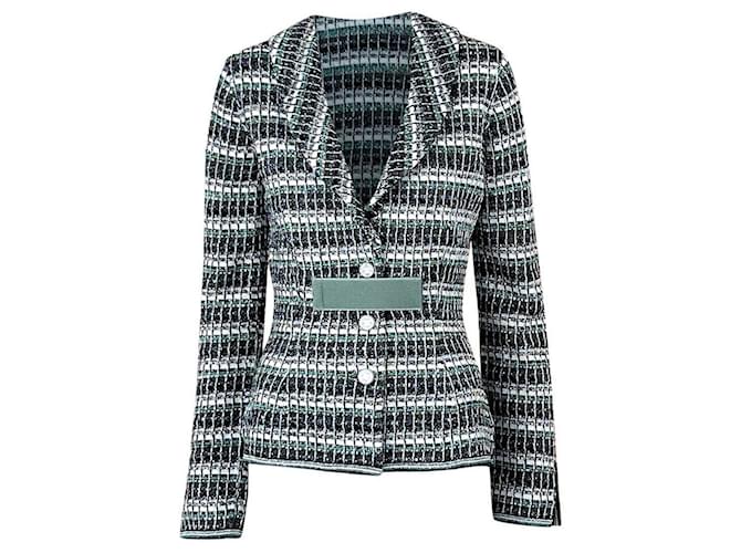 Chanel Neue Robot-Kollektion Laufstegjacke Grün Tweed  ref.1426906