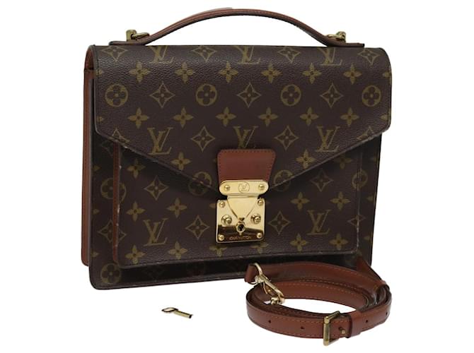 LOUIS VUITTON Monogram Monceau 28 Hand Bag 2way M51185 LV Auth th5046 Cloth  ref.1427005