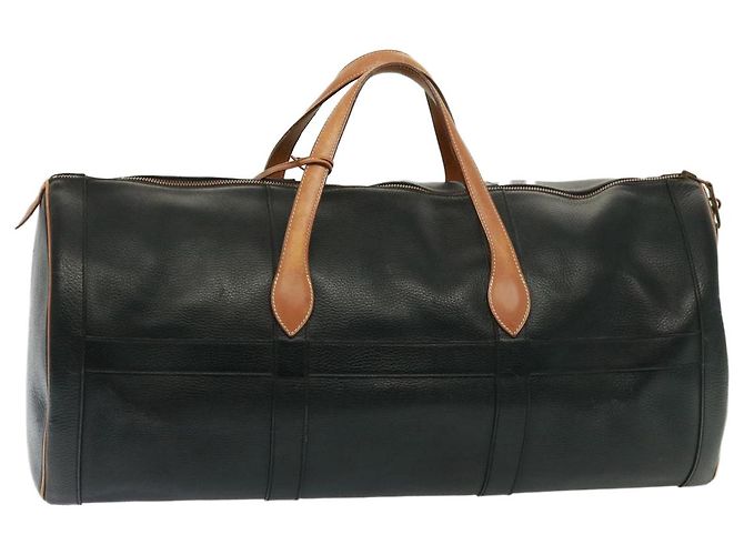 Hermès HERMES Sac Boston Précoce Cuir Noir Auth bs14978