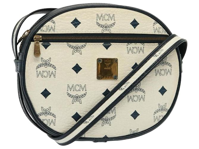 Sac à épaule MCM Vicetos Logogram PVC blanc Auth 78508  ref.1427067