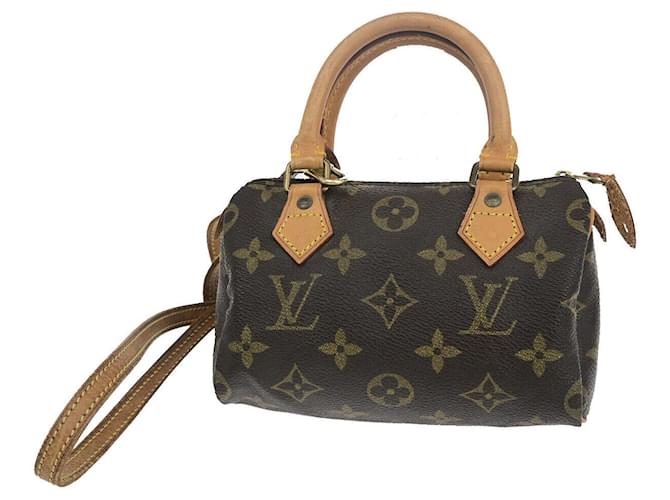 Louis Vuitton Nano Speedy Preto Lona  ref.1427174