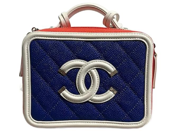 Vanity CHANEL Sacs à main T. Cuir Bleu  ref.1427236