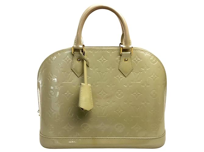 Louis Vuitton Alma Beige Charol  ref.1427322