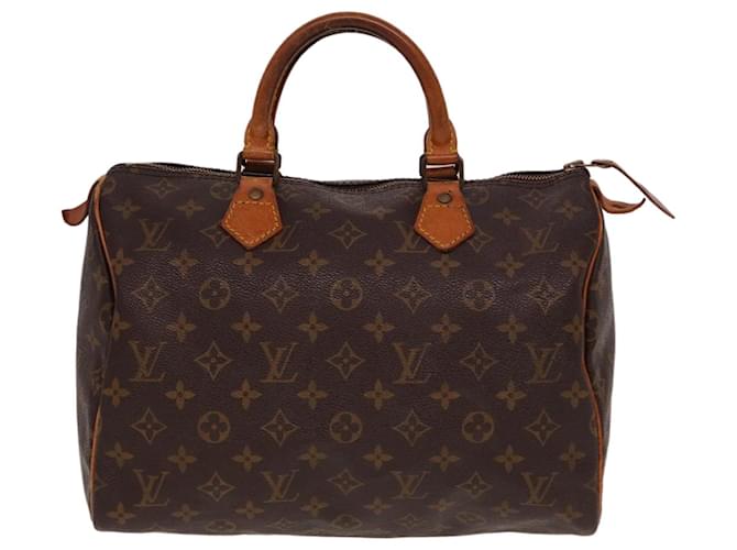 Louis Vuitton Speedy 30 Braun Leinwand  ref.1427417