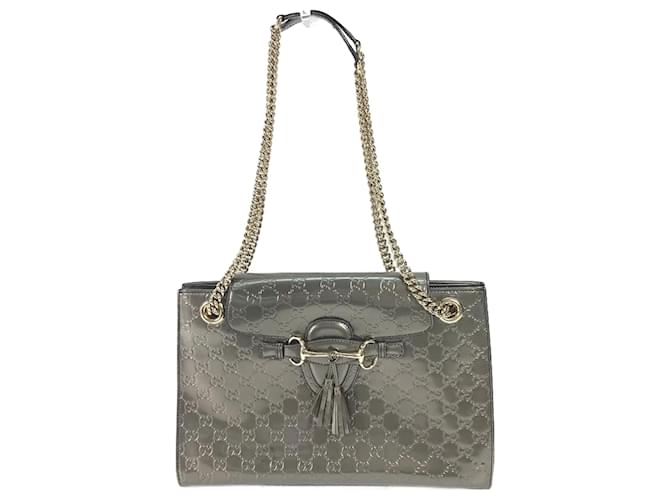 Gucci Guccissima Marrom Couro  ref.1427454