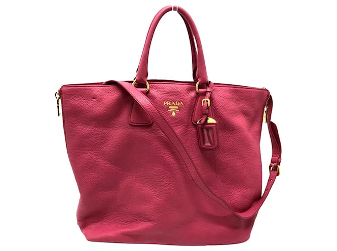 Prada Vitello Rosso Pelle  ref.1427483