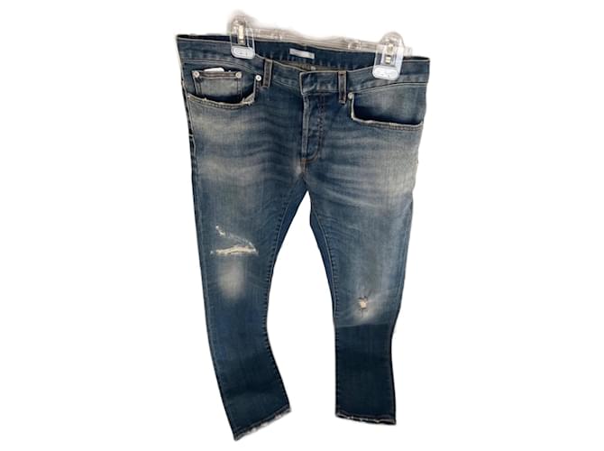 Jeans Dior hombre Azul Algodón  ref.1427495