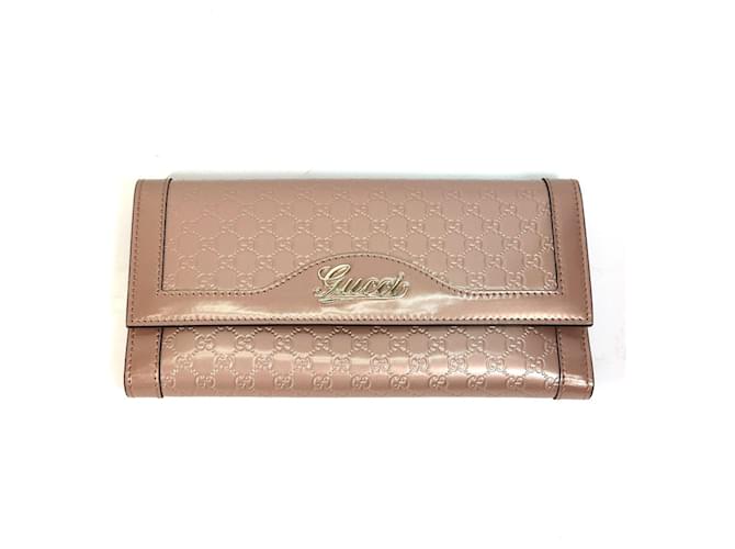 Gucci Guccissima Cuir vernis Rose  ref.1427508