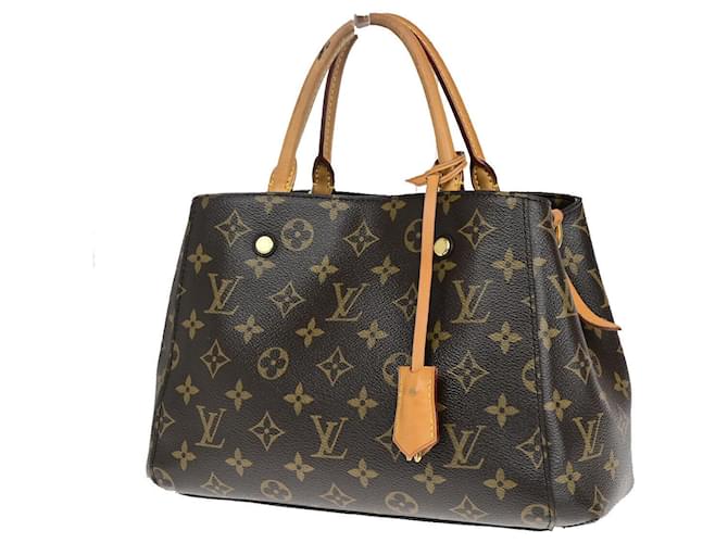 Louis Vuitton Montaigne Castaño Lienzo  ref.1427513