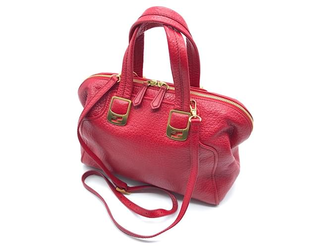 Chameleon Fendi Camaleonte Rosso Pelle  ref.1427533