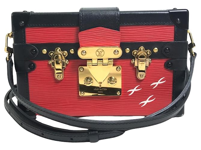 Louis Vuitton Petite Malle Rosso Pelle  ref.1427554