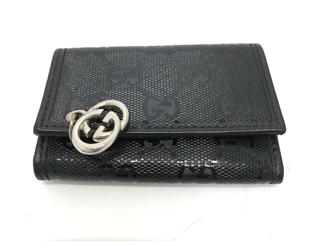 Gucci GG pattern Black Leather  ref.1427651