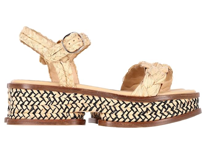 Sandales à plateforme Michael Clergerie Gabriela Hearst en raphia
