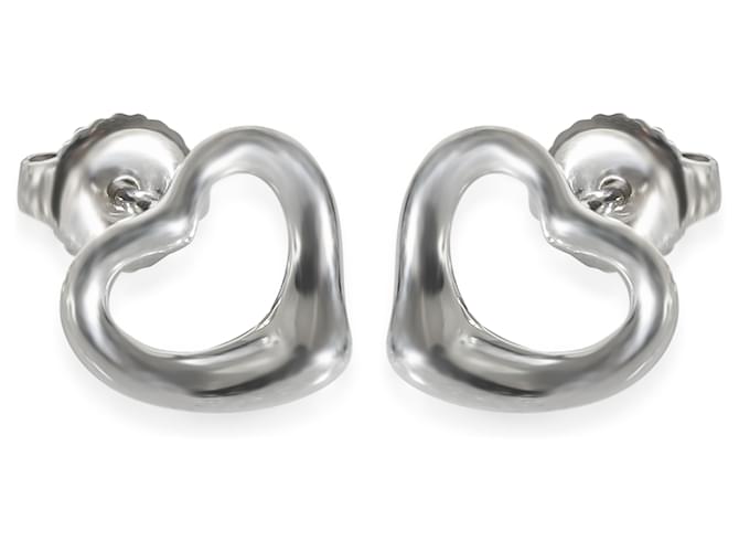 Boucles d'oreilles Open Heart Elsa Peretti de Tiffany & Co. en argent sterling Métal Argenté Métallisé  ref.1427742