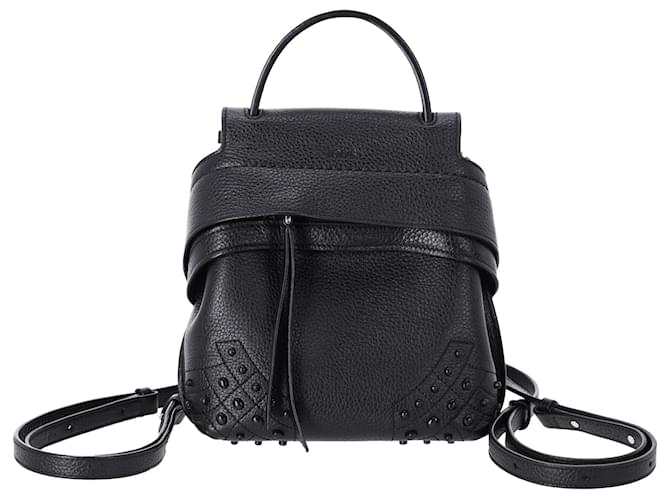 Tod's Tod’s Wave Bag in Black Leather  ref.1427835