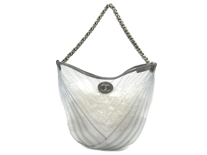 Chanel Transparent Hobo Chain Shoulder Bag Plastic Shoulder Bag 25736018 in Great Condition  ref.1427851