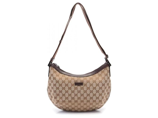 Sac à épaule Gucci GG Canvas en très bon état Toile Marron  ref.1428075