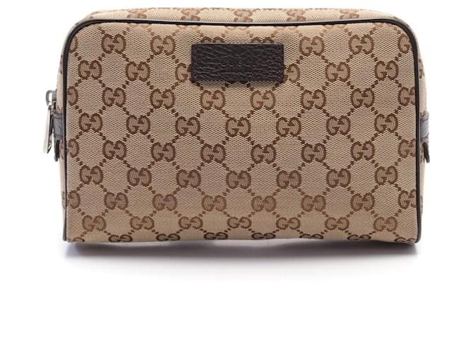 Bolsa de cinto em lona Gucci GG em muito bom estado Marrom  ref.1428079