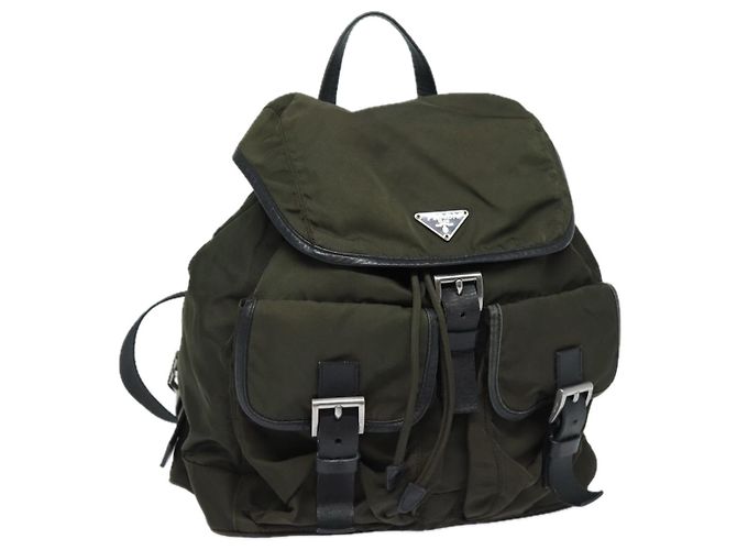 PRADA Backpack Nylon Khaki Auth 78806 (Sold) - Joli Closet display picture 2