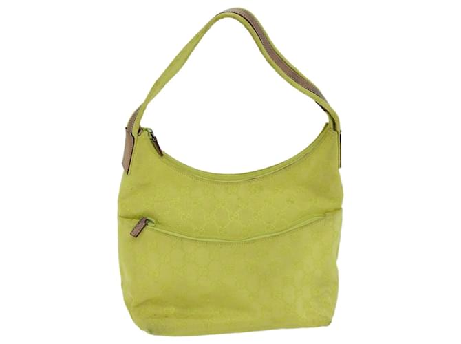 Borsa a Spalla GG Canvas Gucci Gialla 001 3386 1705 Auth ep4612 Giallo Tela  ref.1428149