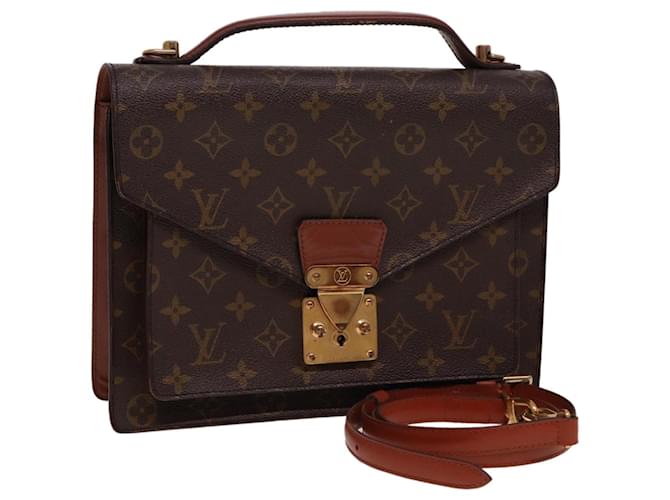 LOUIS VUITTON Monogram Monceau 28 Borsa a mano 2way M51185 LV Auth 78031 Monogramma Tela  ref.1428154