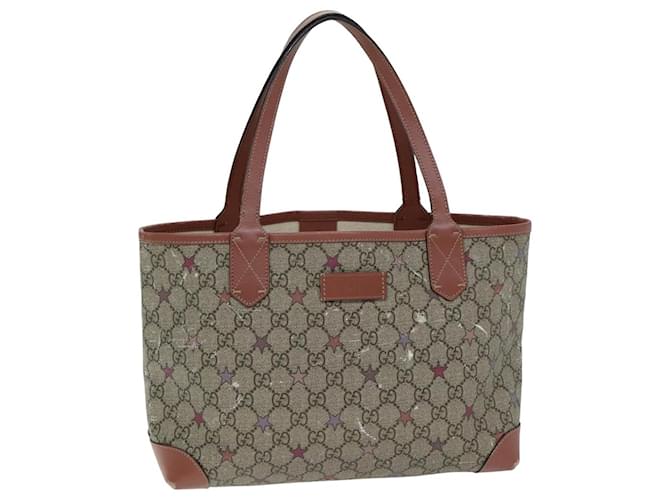 GUCCI GG Supreme Tote Bag PVC Leather Beige 309499 Auth bs15250  ref.1428236