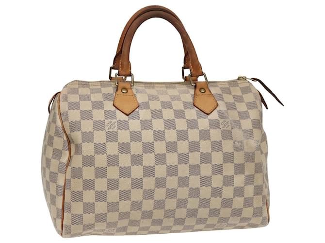 LOUIS VUITTON Sac à main Speedy 30 Damier Azur N41533 LV Auth 78067  ref.1428243