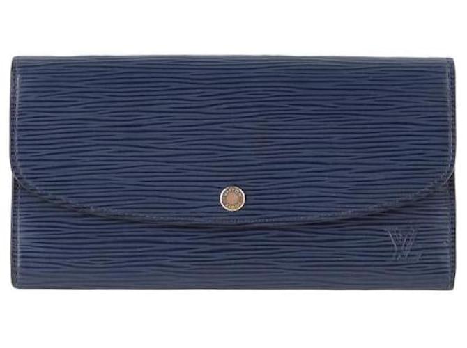 Louis Vuitton Porte-carte en cuir Bleu  ref.1428258