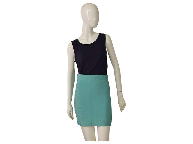 Falda mini elástica turquesa Bcbg Max Azria L