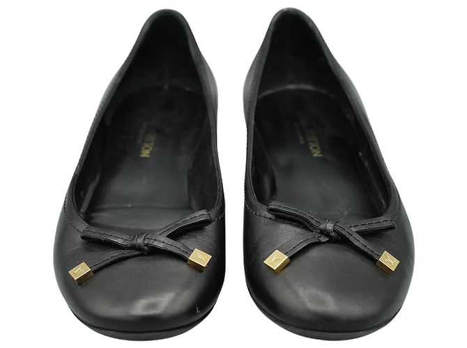 Louis Vuitton Schwarze Lederballerinas