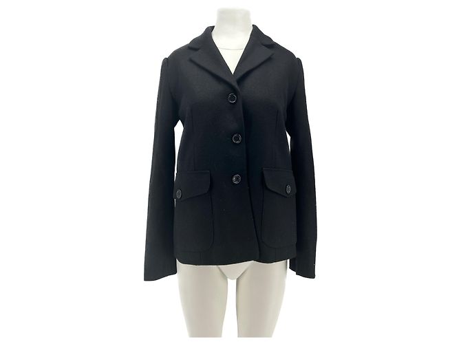 Autre Marque Non Signé / Unsigned jackets T.International M Wool Black
