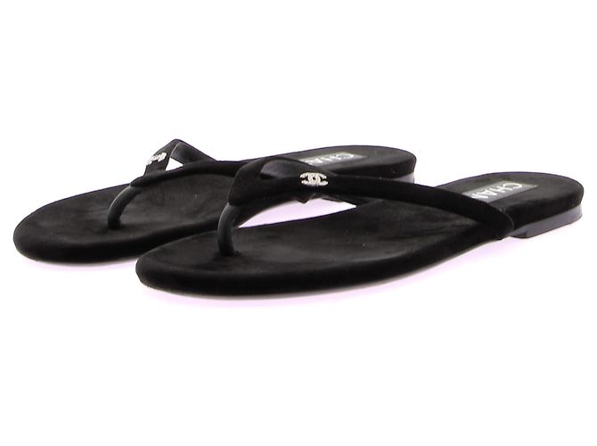 Sandali Chanel T.EU 38 Velluto Nero