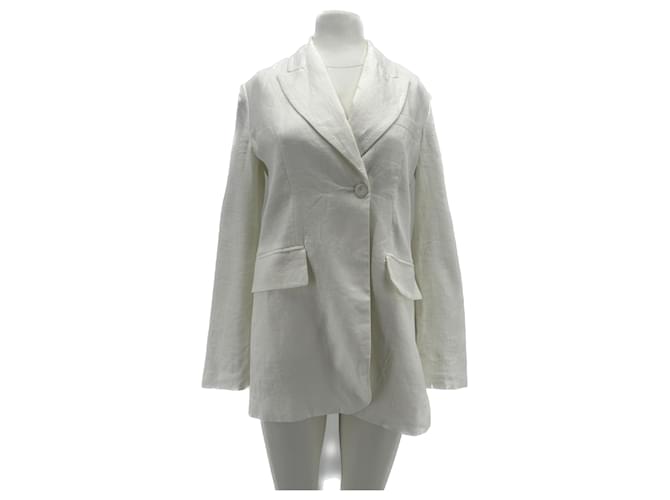 Autre Marque Liviana Conti jackets T.IT 42 Linen White  ref.1428621