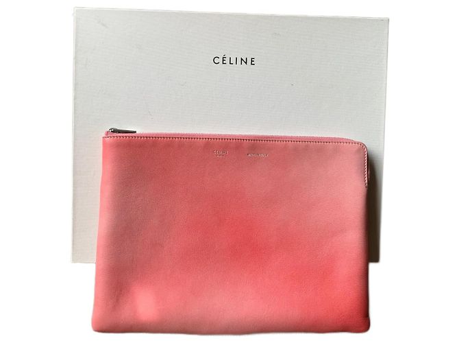 All Soft Clutch Céline de cuero rosa