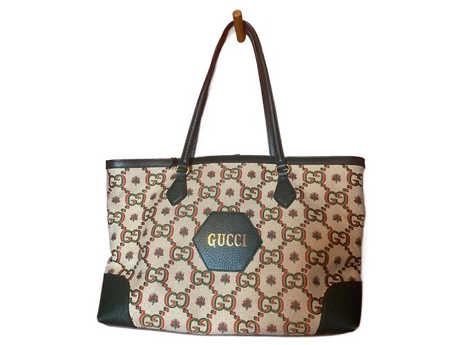 Sac cabas Gucci Ophidia Centennial Beige Vert