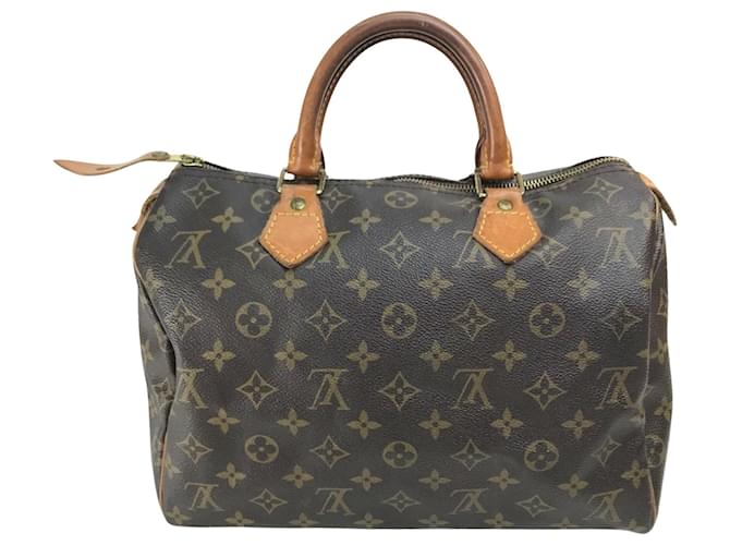 Louis Vuitton Speedy Braun Leinwand  ref.1428844