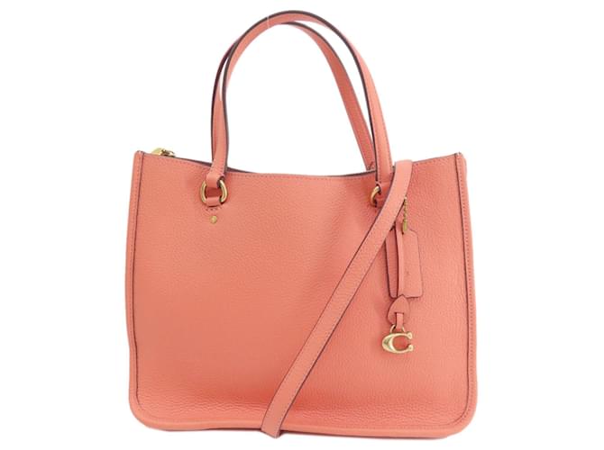 Bolso de transporte Coach Tyler Rosa Cuero  ref.1428879