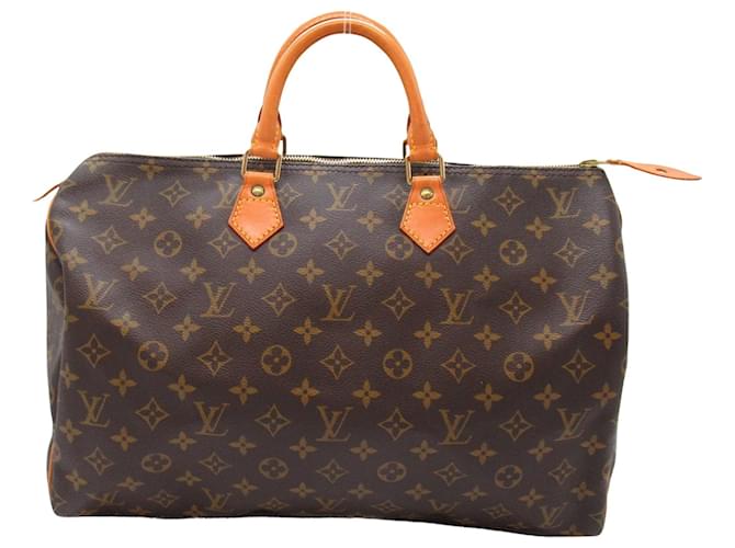 Louis Vuitton Speedy 40 Marrom Lona  ref.1428880