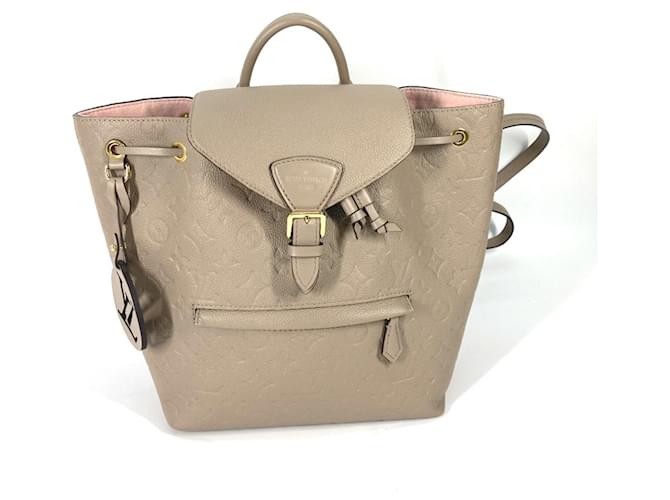 Louis Vuitton Montsouris Beige Leather  ref.1428927