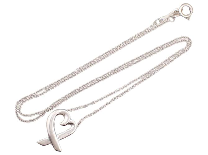 Tiffany & Co Loving heart Silvery Silver  ref.1428938