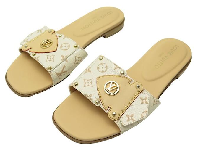 NINE LOUIS VUITTON MULES FLAT LV FRAME MONOGRAM 1ACXIG 36