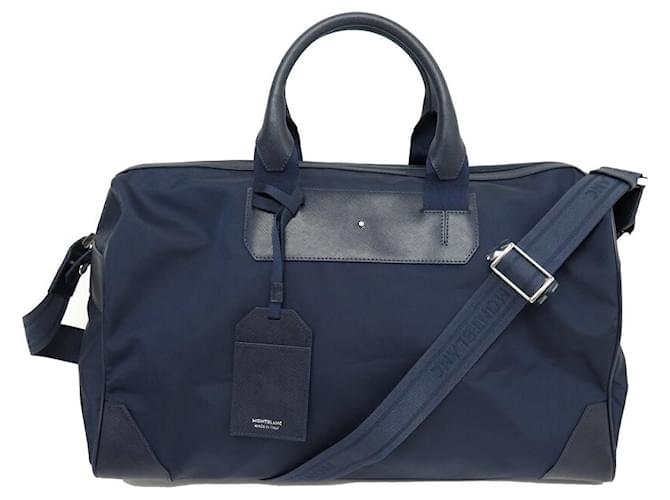 NEUN MONTBLANC SARTORIAL JET DUFFLE BAG 118385 CANVAS UND LEDER