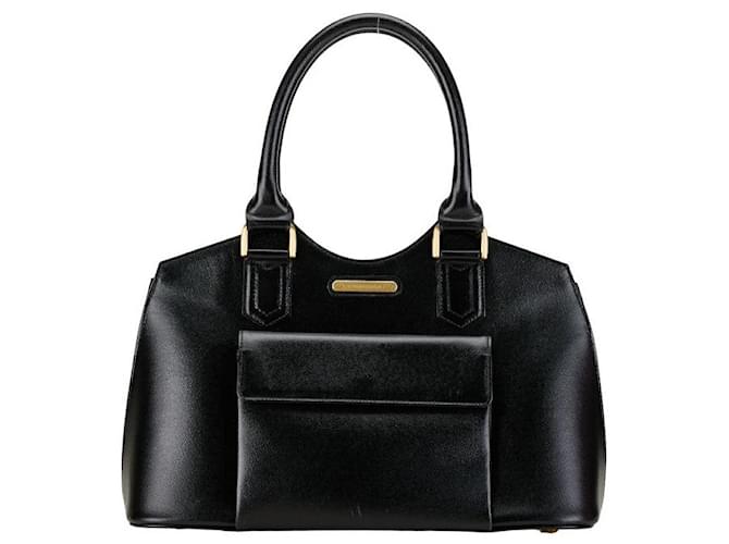 Borsa tote in pelle Burberry Nova Check in ottime condizioni Nero  ref.1429107