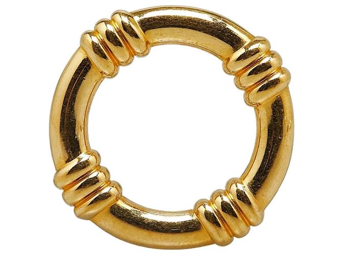 Ring Hermès Anel de lenço Hermes Bouee banhado a ouro em muito bom estado Dourado Metal  ref.1429130