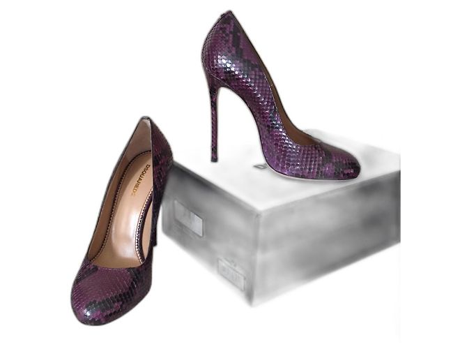 Zapatos de tacón Dsquared2 de piel morado oscuro