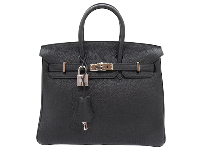 Hermès Birkin 25 Negro Cuero  ref.1429243